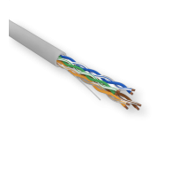 Кабель витая пара UTP, 4PR 5e, оболочка PVC (для помещений), серый, 100м