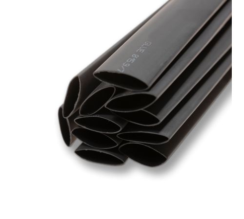 Трубка термоусадочная клеевая 12/4мм черная (3:1), 1 метр