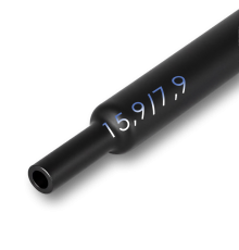 Трубка термоусадочная клеевая 15,9/7,9мм черная (2:1), 1 метр