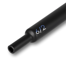 Трубка термоусадочная клеевая 6/2мм черная (3:1), 1 метр
