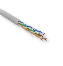 Кабель витая пара UTP, 4PR 5e, оболочка PVC (для помещений), серый, 50м