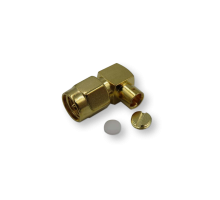 ВЧ разъём SMA(male) угловой под пайку на кабель RG-402