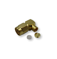 ВЧ разъём SMA(male) угловой под пайку на кабель RG-402